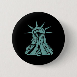 Badge Rond 5 Cm Manifestation De Pleurage Statue De La Liberté