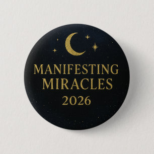 Badge Rond 5 Cm Manifestation Élégante de Miracles Moderne 2026