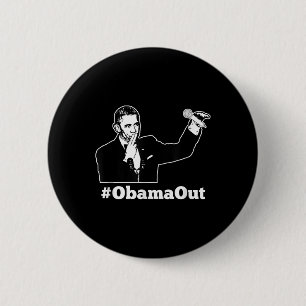 Badge Rond 5 Cm Manifestation politique 2028 d'Obama patriotique