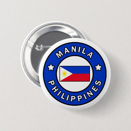 Badge Rond 5 Cm Manille Philippines (Devant & derrière)