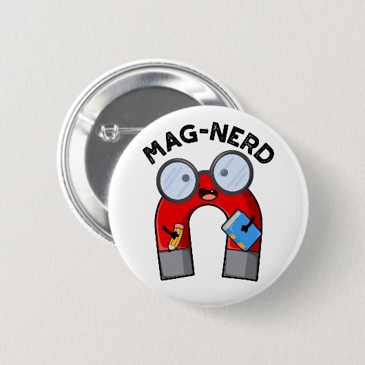 Badge Rond 5 Cm Manipuler de magnétisme Nerd marrant nerd (Devant & derrière)