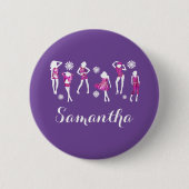 Badge Rond 5 Cm Mannequins Girly de filles (Devant)