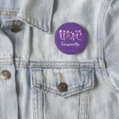 Badge Rond 5 Cm Mannequins Girly de filles (En situation)