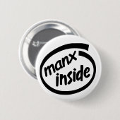 Badge Rond 5 Cm Mannois à l'intérieur d'insigne (Devant & derrière)
