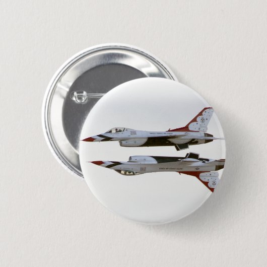 Badge Rond 5 Cm Manoeuvre Thunderbirds - Miroir (Devant & derrière)