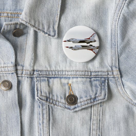 Badge Rond 5 Cm Manoeuvre Thunderbirds - Miroir (En situation)