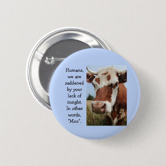 Badge Rond 5 Cm Manque d'analyse (Devant & derrière)