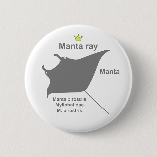 Badge Rond 5 Cm Manta ray g5 (Devant)
