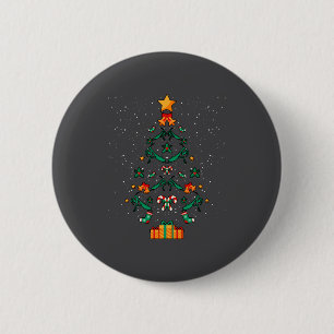 Badge Rond 5 Cm Mante religieuse insecte arbre de Noël Xmas L