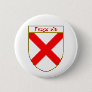 Badge Rond 5 Cm Manteau de Fitzgerald des bras/de crête de famill