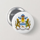 Badge Rond 5 Cm Manteau de la Guyane des bras (Devant & derrière)
