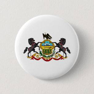 Badge Rond 5 Cm Manteau de la Pennsylvanie des bras