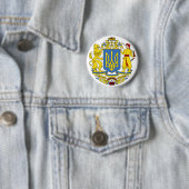 Badge Rond 5 Cm Manteau de l'Ukraine des bras (En situation)