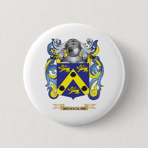 Badge Rond 5 Cm Manteau de Mussolini des bras (crête de famille)