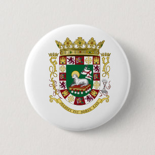 Badge Rond 5 Cm Manteau de Porto Rico des bras