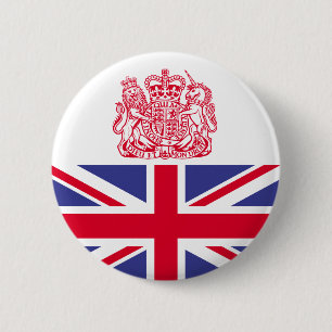 Badge Rond 5 Cm Manteau des bras BRITANNIQUE