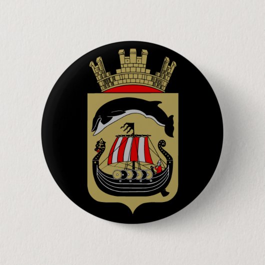 Badge Rond 5 Cm Manteau des bras norvégien (Devant)