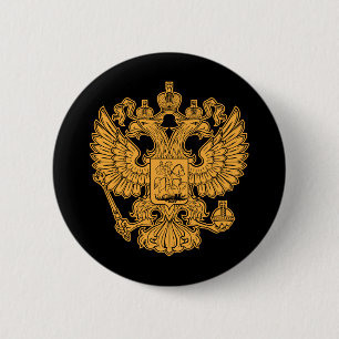 Badge Rond 5 Cm Manteau des bras russe de la Fédération de Russi