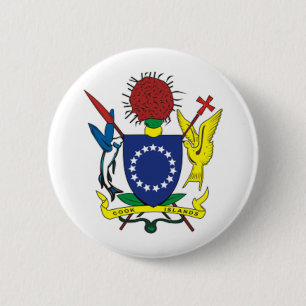 Badge Rond 5 Cm Manteau d'îles Cook des bras CK