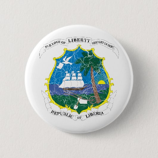 Badge Rond 5 Cm Manteau du Libéria des bras (Devant)