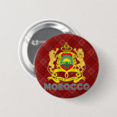 Badge Rond 5 Cm Manteau du Maroc des bras (Devant & derrière)