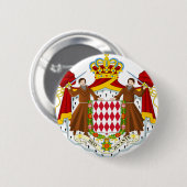 Badge Rond 5 Cm Manteau du Monaco des bras (Devant & derrière)