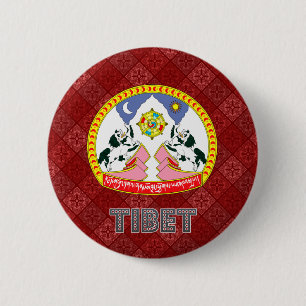 Badge Rond 5 Cm Manteau du Thibet des bras