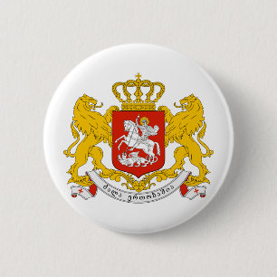 Badge Rond 5 Cm Manteau officiel de la Géorgie de symbole
