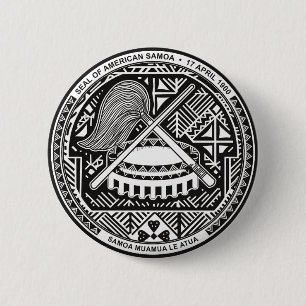 Badge Rond 5 Cm Manteau officiel des Samoa américaines