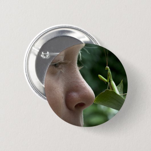 Badge Rond 5 Cm Mantis religiosa (Devant & derrière)