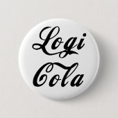 Badge Rond 5 Cm Manuscrit de LogiCola (Devant)