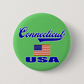 Badge Rond 5 Cm Manuscrit du Connecticut