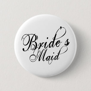 Badge Rond 5 Cm Manuscrit grunge de Naughy - noir de la domestique