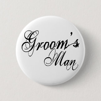 Badge Rond 5 Cm Manuscrit grunge de Naughy - noir de l'homme du