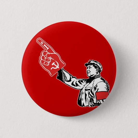 Badge Rond 5 Cm Mao - le communisme est #1 (Devant)
