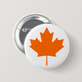 Badge Rond 5 Cm Maple Leaf OrangeBrTransp Le MUSÉE Zazzle Cadeaux (Devant & derrière)