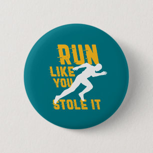 Badge Rond 5 Cm Marathon amusant à l'exercice de Jogging