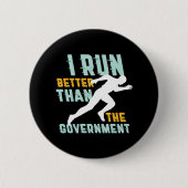 Badge Rond 5 Cm Marathon amusant courir Jogging Exercice Runner (Devant)