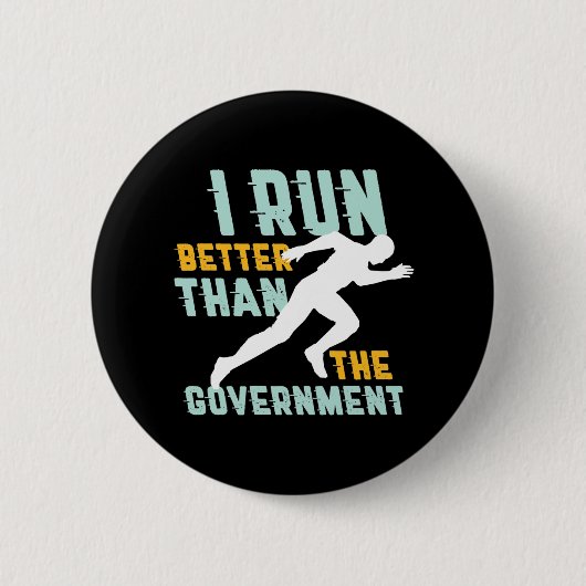 Badge Rond 5 Cm Marathon amusant courir Jogging Exercice Runner (Devant)