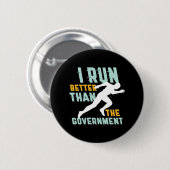 Badge Rond 5 Cm Marathon amusant courir Jogging Exercice Runner (Devant & derrière)