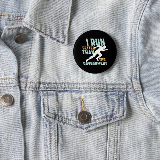 Badge Rond 5 Cm Marathon amusant courir Jogging Exercice Runner (En situation)