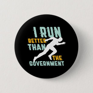Badge Rond 5 Cm Marathon amusant courir Jogging Exercice Runner