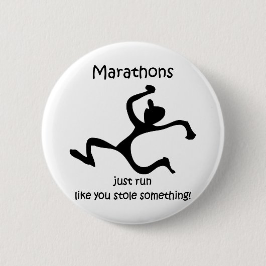 Badge Rond 5 Cm Marathon drôle (Devant)