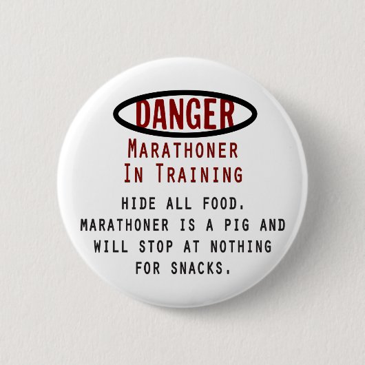 Badge Rond 5 Cm Marathonien en danger (Devant)