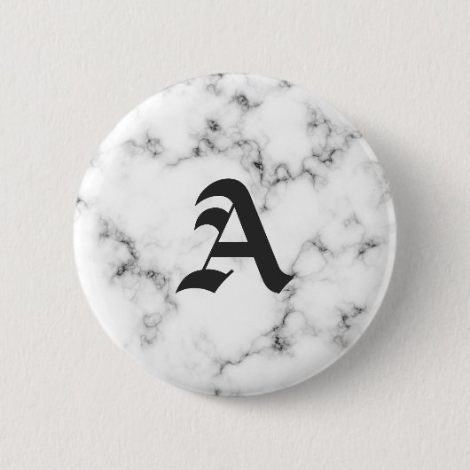 Badge Rond 5 Cm Marble monogram (Devant)