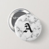 Badge Rond 5 Cm Marble monogram (Devant & derrière)