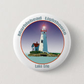 Badge Rond 5 Cm Marblehead Lighthouse (Devant)
