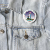 Badge Rond 5 Cm Marblehead Lighthouse (En situation)