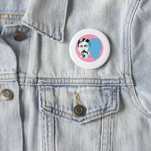 Badge Rond 5 Cm Marcel Proust (En situation)