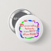 Badge Rond 5 Cm Marche à reculons (Devant & derrière)